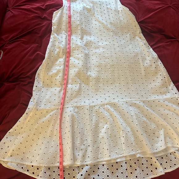 NWT RONEN CHEN ISRAELI DESIGNER WHITE EYELET TIERED DRESS UK SZ 10 = US SZ 6 - Picture 6 of 8